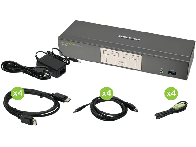 IOGEAR IOGEAR GCS1904 4-Port DisplayPort KVMP Switch with USB 3.0 Hub — product photo