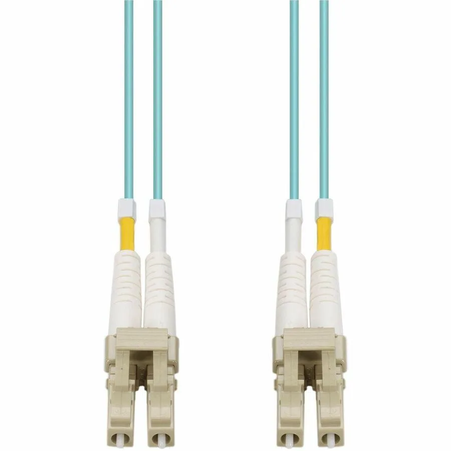 AddOn AddOn 50m LC to LC Aqua OM4 Duplex OFNP Plenum-Rated fibre optic cable — product photo