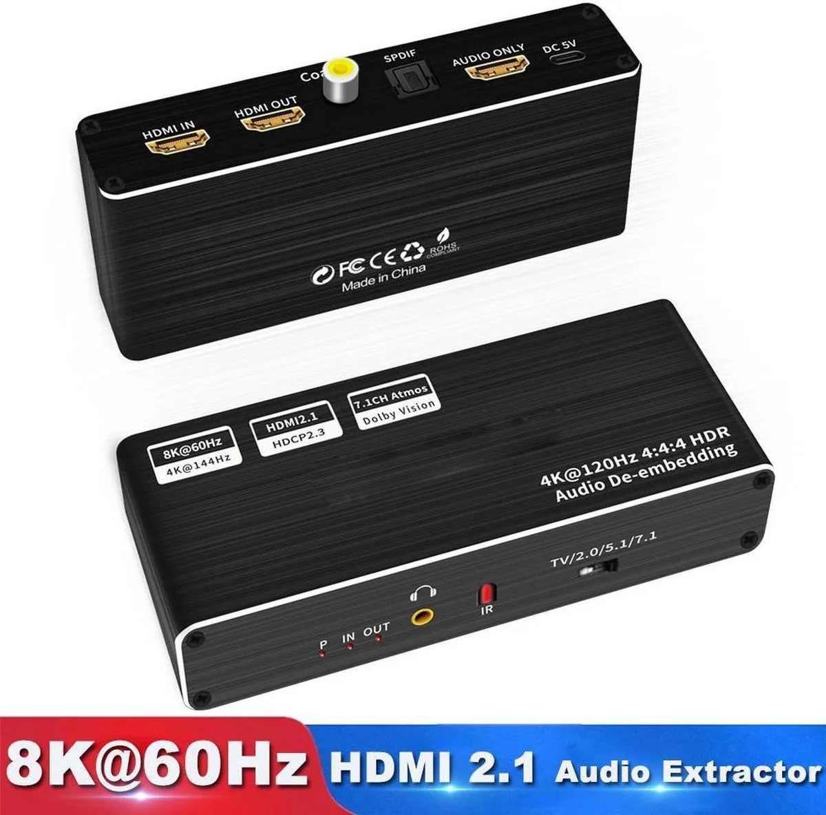 Vszerda Vszerda 8K HDMI Audio Extractor Splitter 7.1Ch audio — product photo