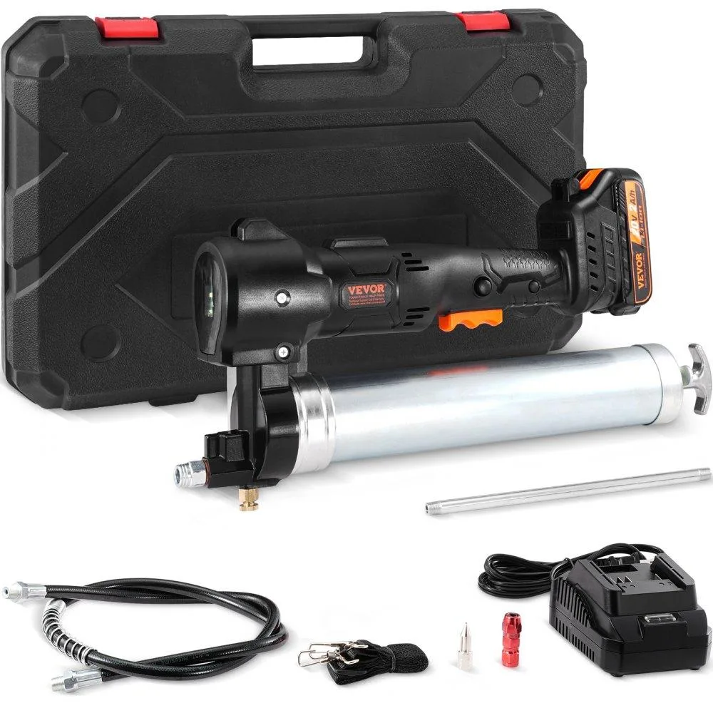 VEVOR VEVOR Cordless Grease Gun 20V 10000 PSI 39" Hose 2.0Ah Battery Kit Black — product photo