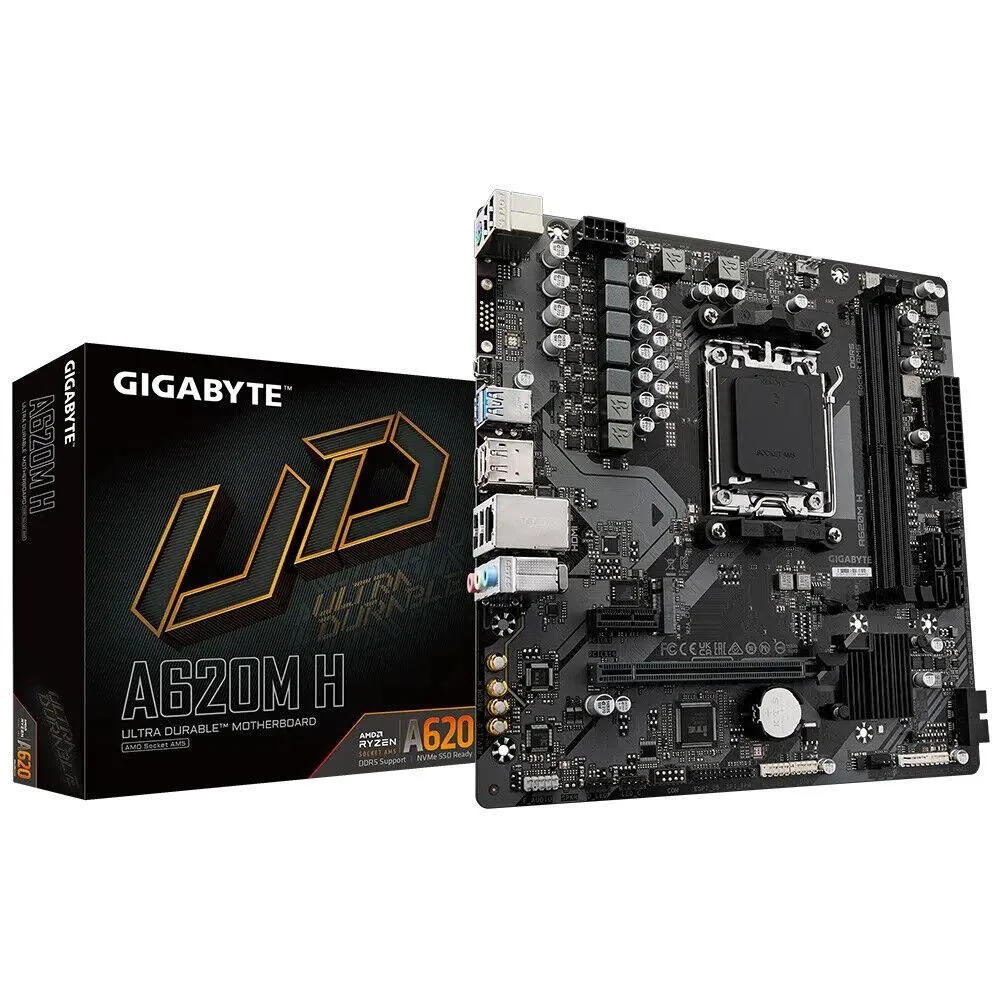 GIGABYTE GIGABYTE A620M H AMD Motherboard AM5 DDR5 2 DIMM Micro ATX HDMI — product photo