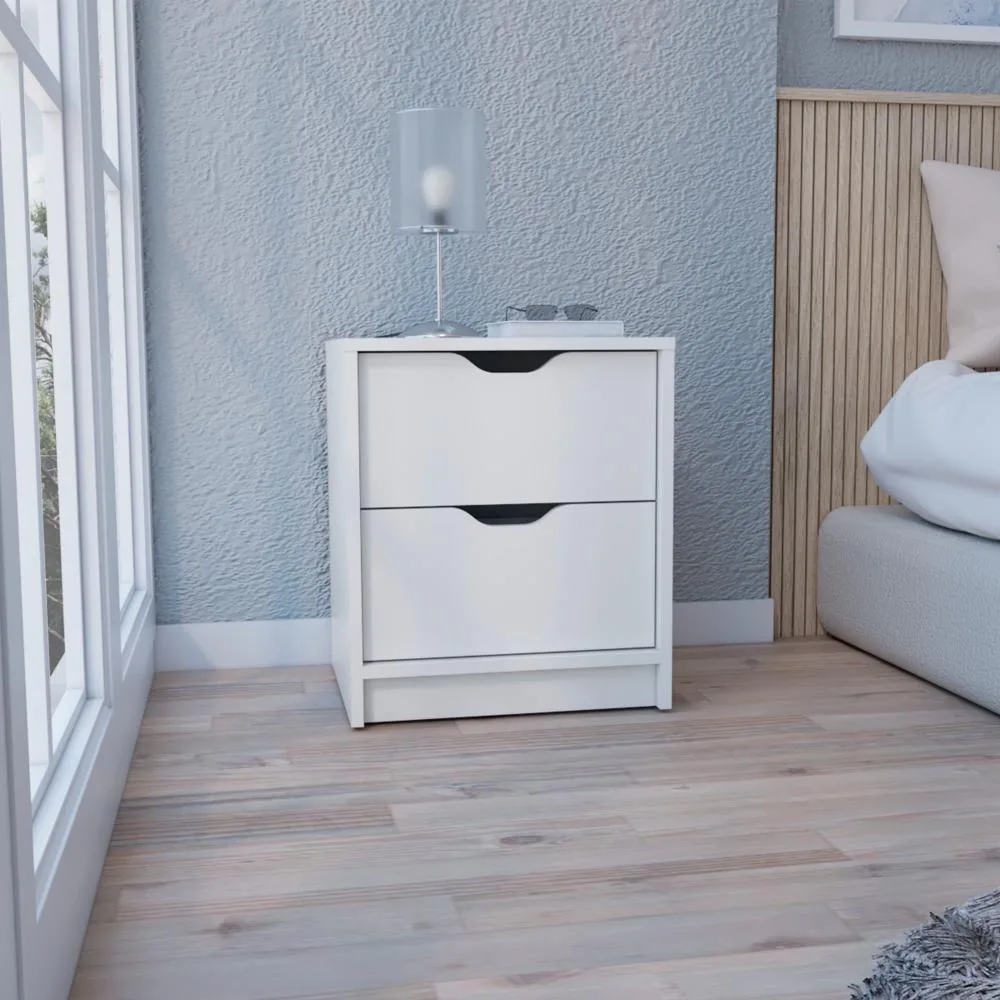 tuphen tuphen Basilea 2-Drawer Nightstand White — product photo