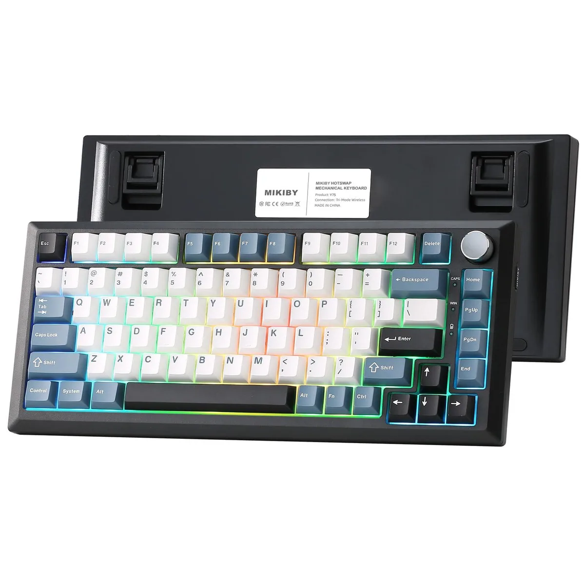 Vszerda Vszerda Y75 75% Wireless Mechanical Keyboard Black &amp; Blue — product photo
