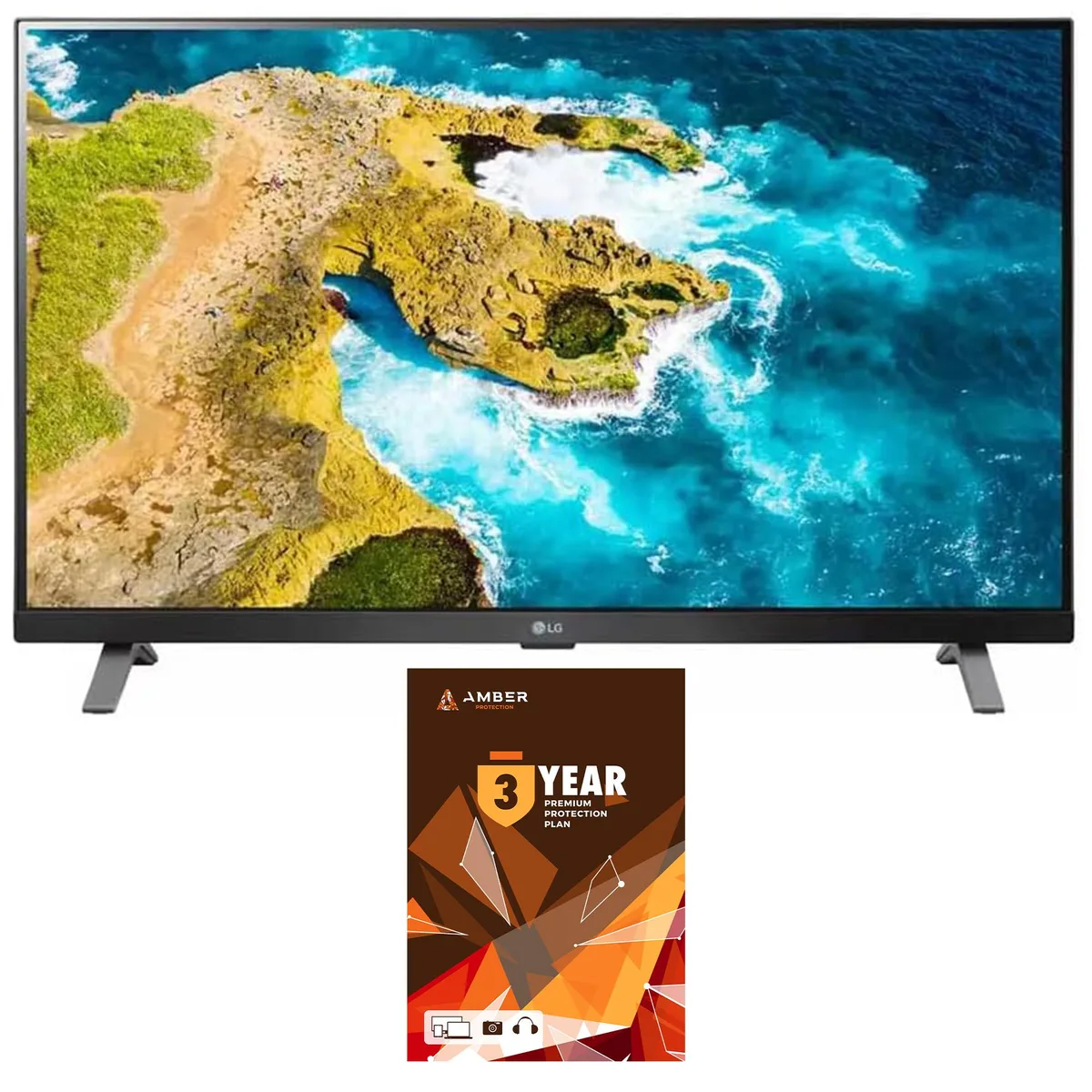 LG Electronics LG Electronics 27LQ625S-PU.AUS 27 inch monitor accessory with Amber Protection Plan and screen cleaner — product photo
