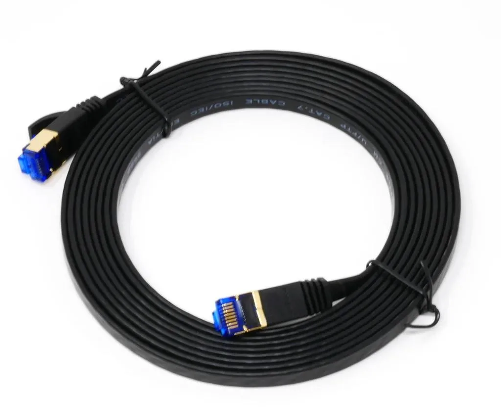 QualGear QualGear QG-CAT7R-1FT-BLK Cat 7 Ethernet Cable 10 ft Black Flat — product photo