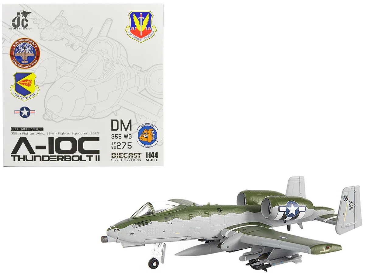 JC Wings JC Wings A-10C Thunderbolt II 1/144 Bulldogs 354th FS 2020 Diecast — product photo
