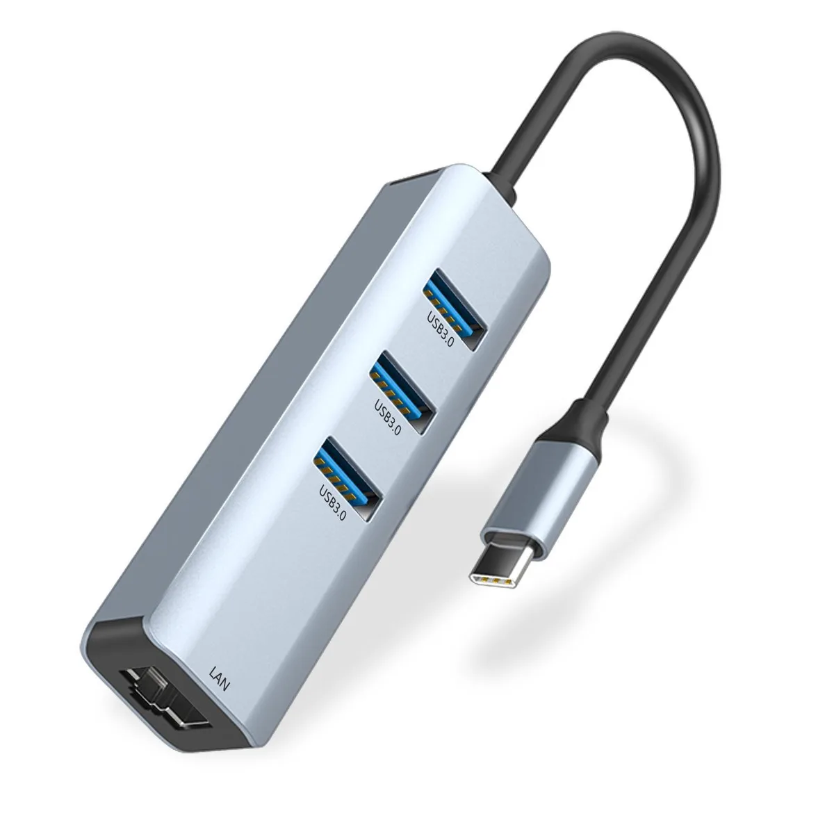 WRIARICH WRIARICH USB-C to Ethernet Adapter 1000Mbps 3×USB 3.0 Thunderbolt 3 — product photo