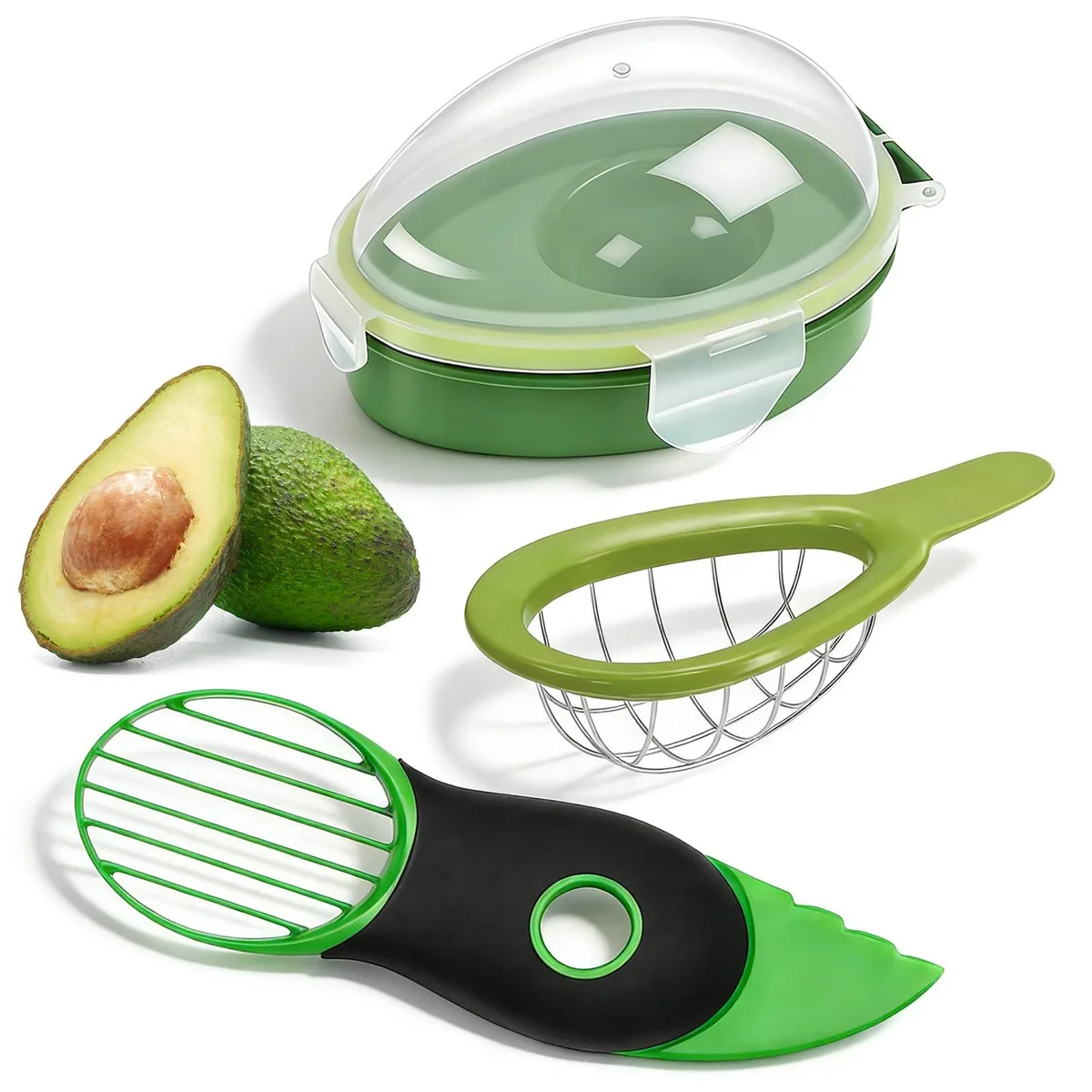  LYLHZRMDGC JJ8021 3-Piece Avocado Tool Set with Container — product photo
