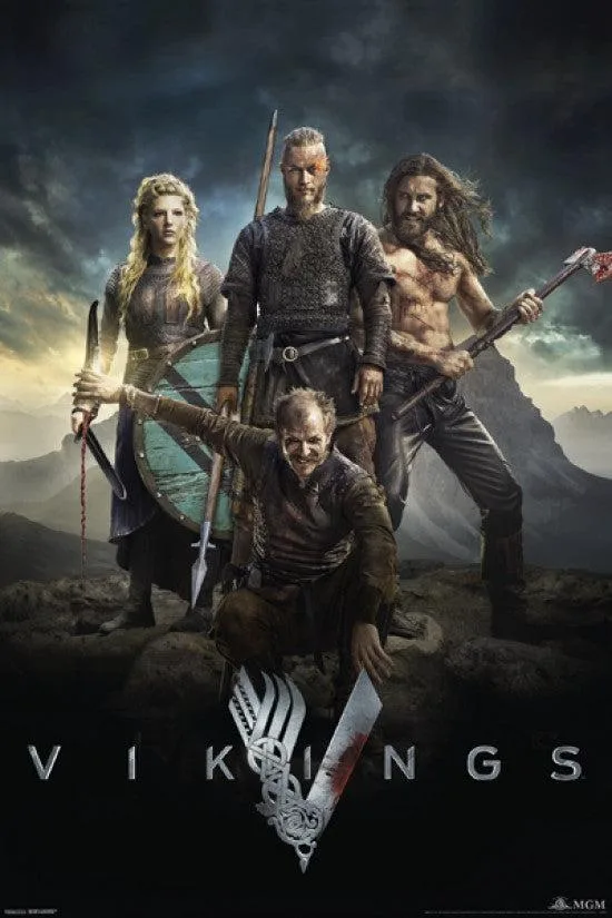 Vikings characters poster print 22 by 34 inches on premium heavy stock paper