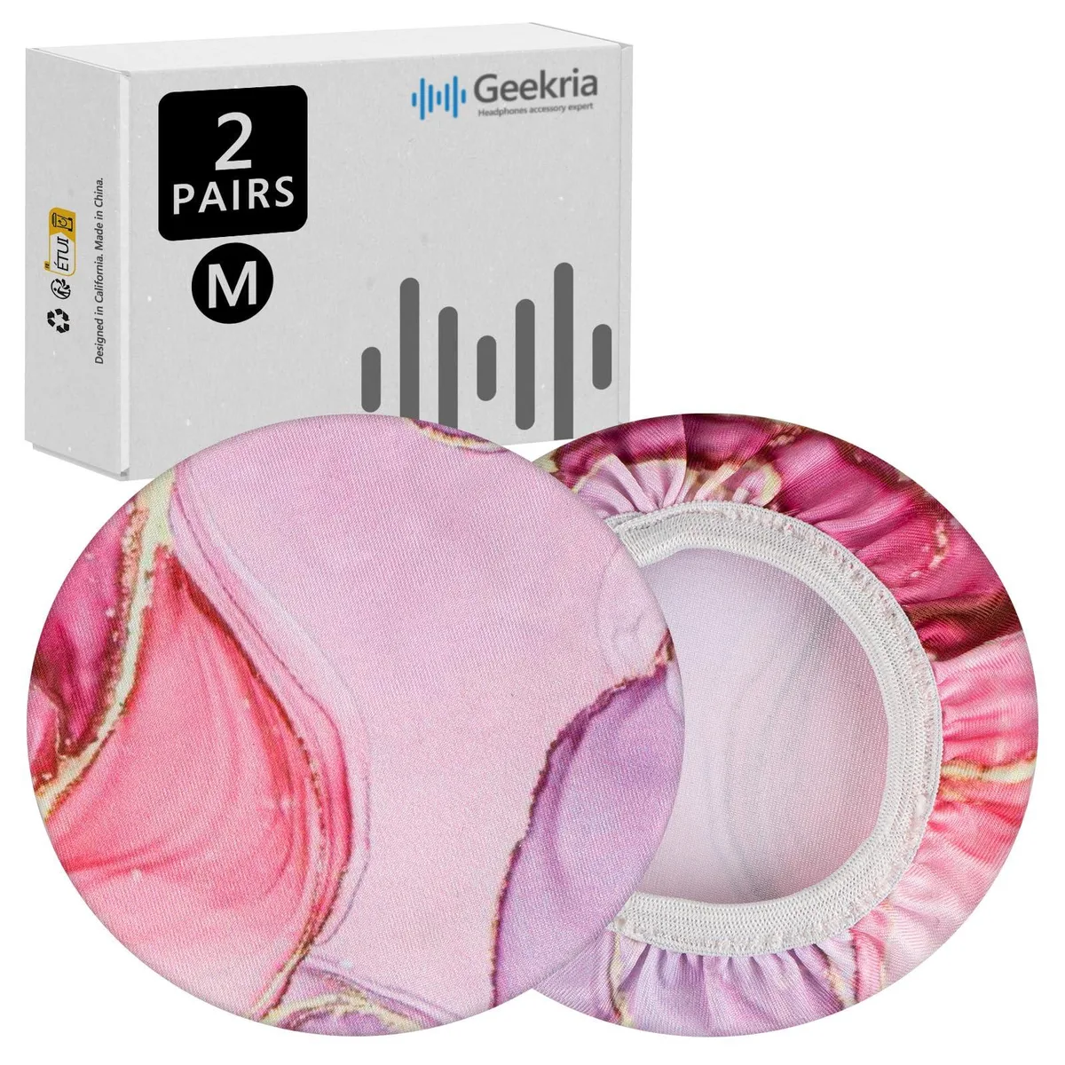  PHILIPS WFL900/H Flex Fabric Ear Covers 2 Pairs Size M Pink Marble — product photo