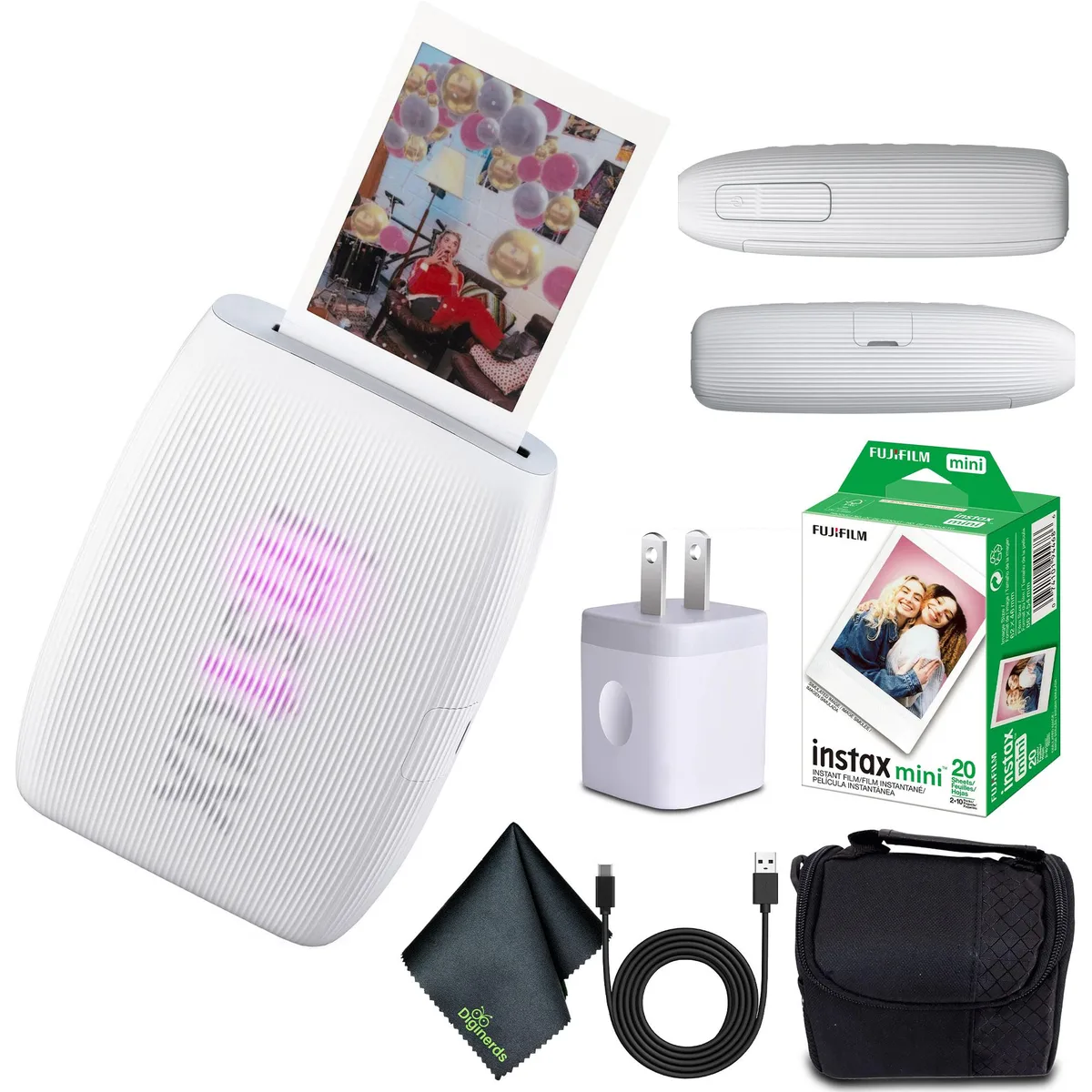 FUJIFILM FUJIFILM INSTAX MINI LINK 3 Smartphone Printer Clay White with 20 Film — product photo
