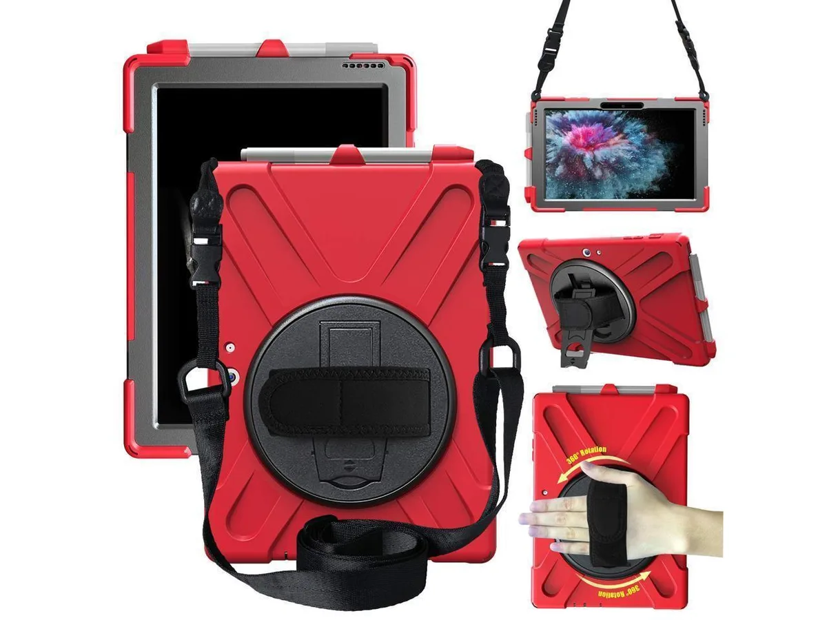 BONAEVER BONAEVER Red hard case for Surface Go 10.5" 2023/21/20 & 10" 2018 laptop case — product photo