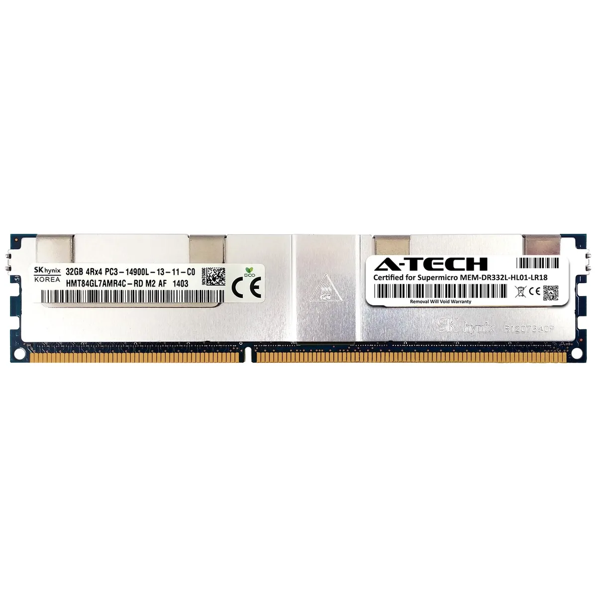 A-Tech A-Tech 32GB DDR3 1866MHz 4Rx4 ECC LRDIMM 240-Pin Server RAM — product photo