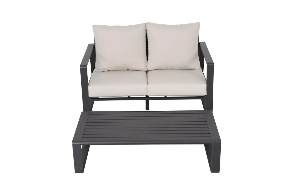 tuphen tuphen YB15052 Loveseat &amp; Coffee Table Set Beige Cushion — product photo