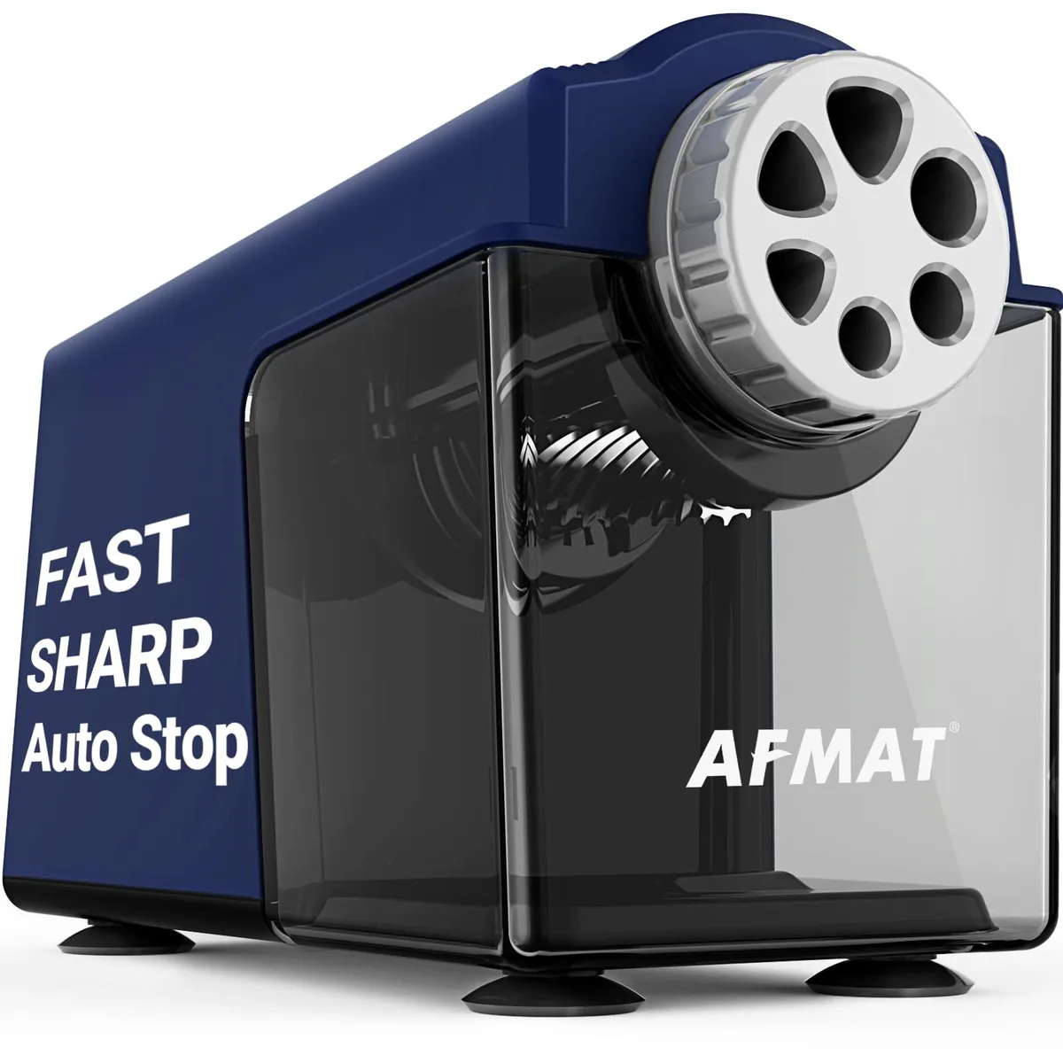  AFMAT PSX4BL 6-Hole Electric Pencil Sharpener Blue — product photo