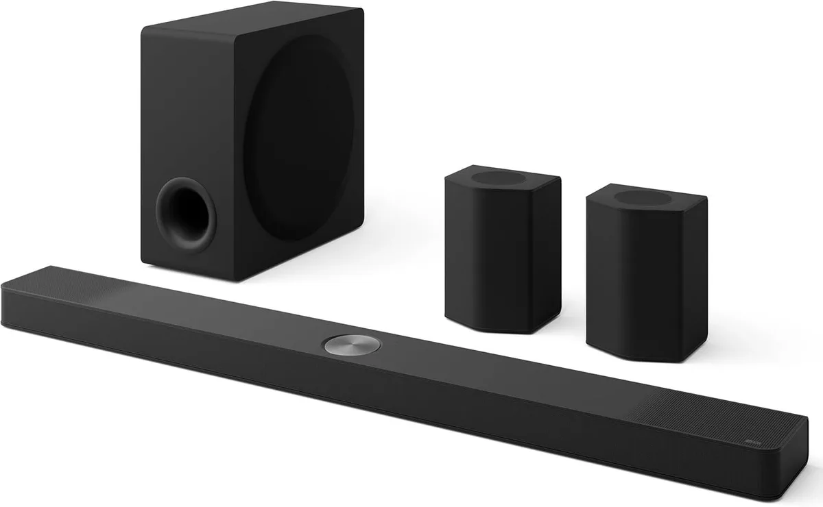 LG S95AR 9.1.5ch soundbar with wireless subwoofer, sleek dark finish