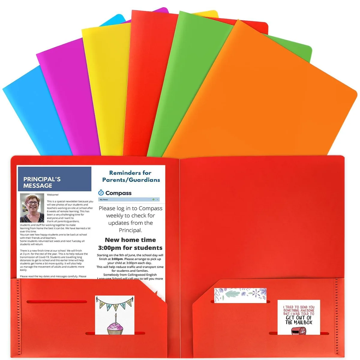  habgp Plastic 2 Pockets Folder 6 Pack Letter Size 11.5 x 9.4 in — product photo