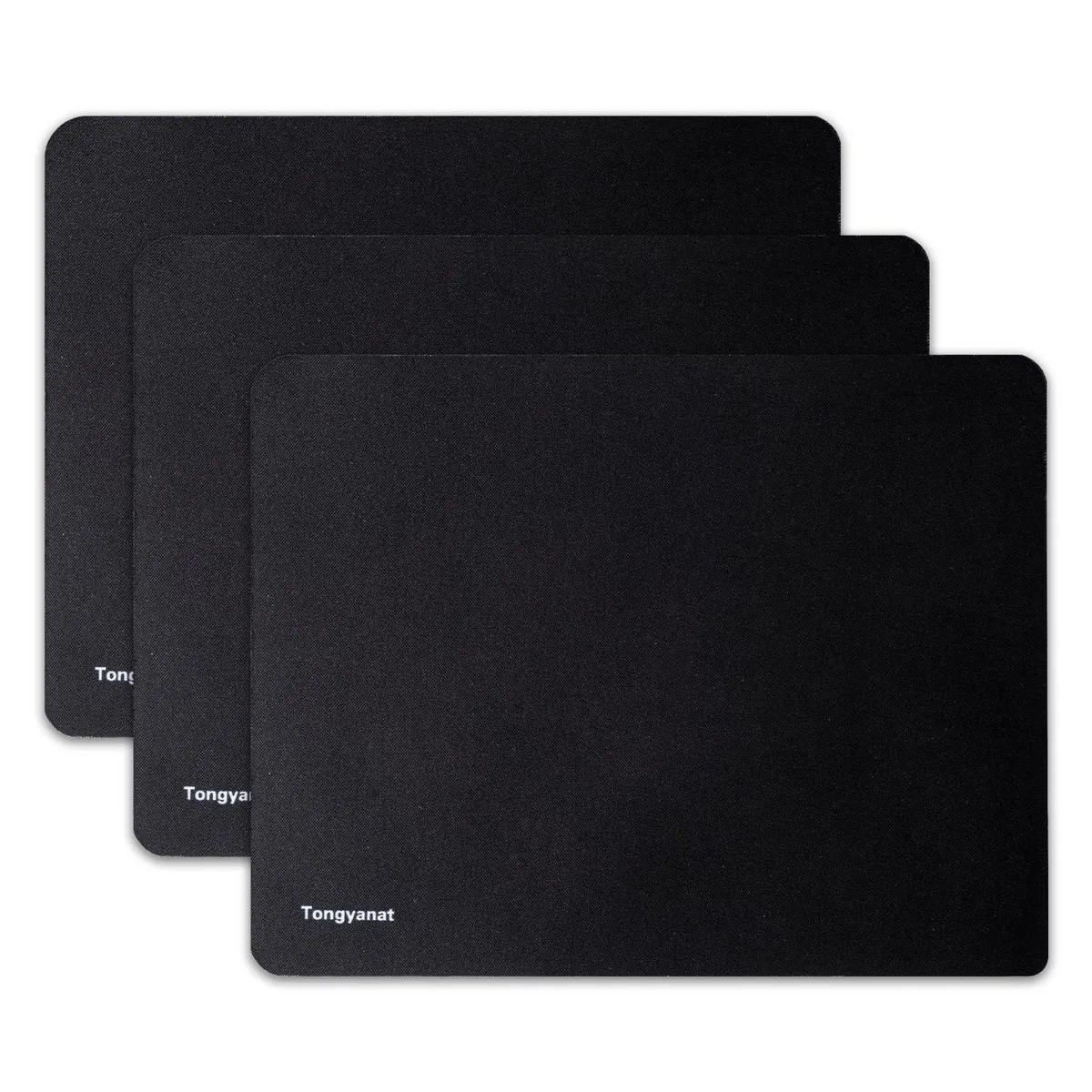  Tongyanat 3 Pack Mouse Pads 9.0 x 7.0 in Black — product photo