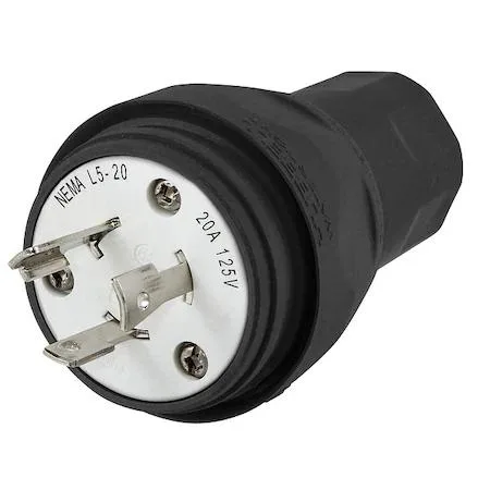 Hubbell Incorporated Hubbell Incorporated HBL26W47BK Watertight Locking Plug L5-20P 20 A — product photo