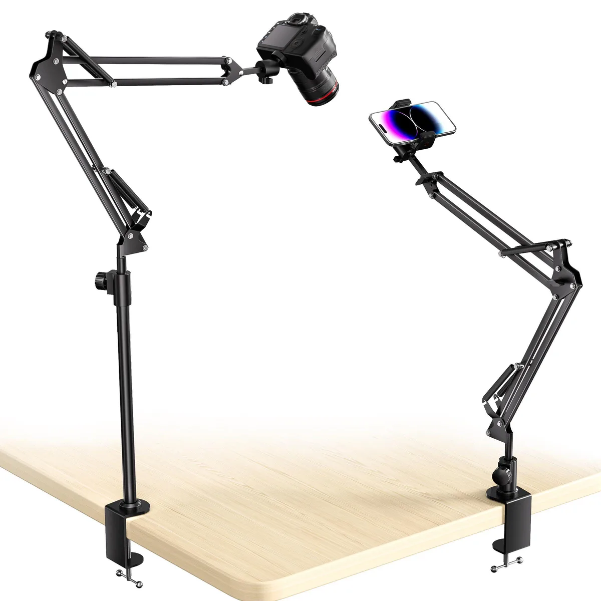 UBeesize Overhead Camera Mount 15"–35" Adjustable Arm & Phone Holder — product photo