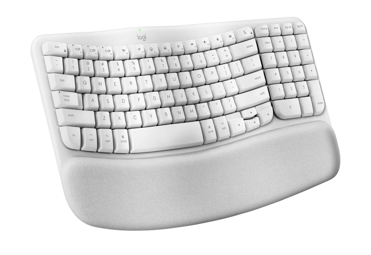 Logitech Logitech 920-012402 Wave Keys for Mac Ergonomic Keyboard Off White — product photo