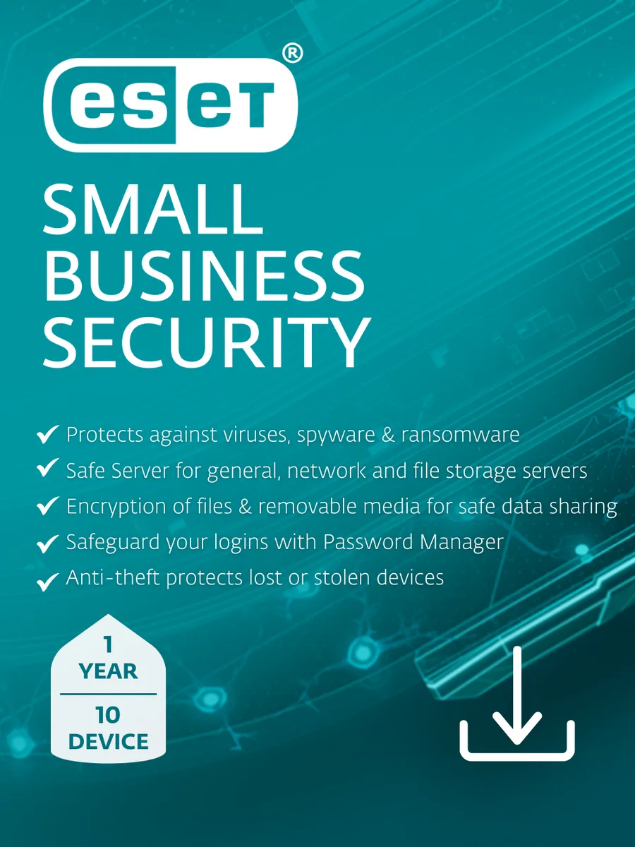 ESET ESET RTL-ESBS-N1-10-1-XLS Small Business Security 10 Devices 1 Year — product photo