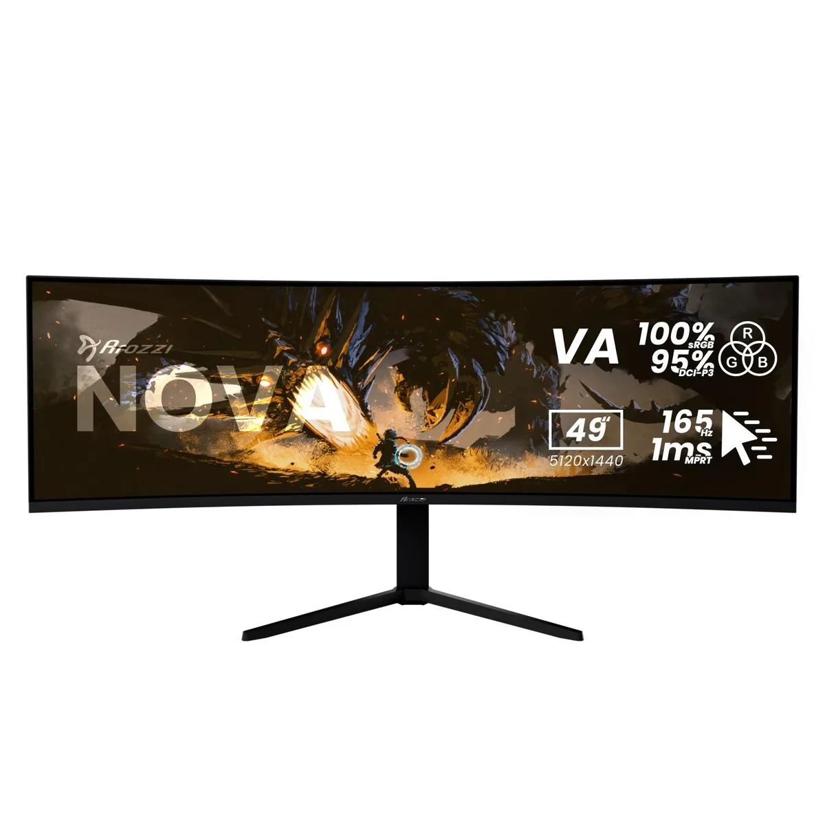 Arozzi Arozzi Nova 49" Curved VA 165Hz 32:9 gaming monitor — product photo