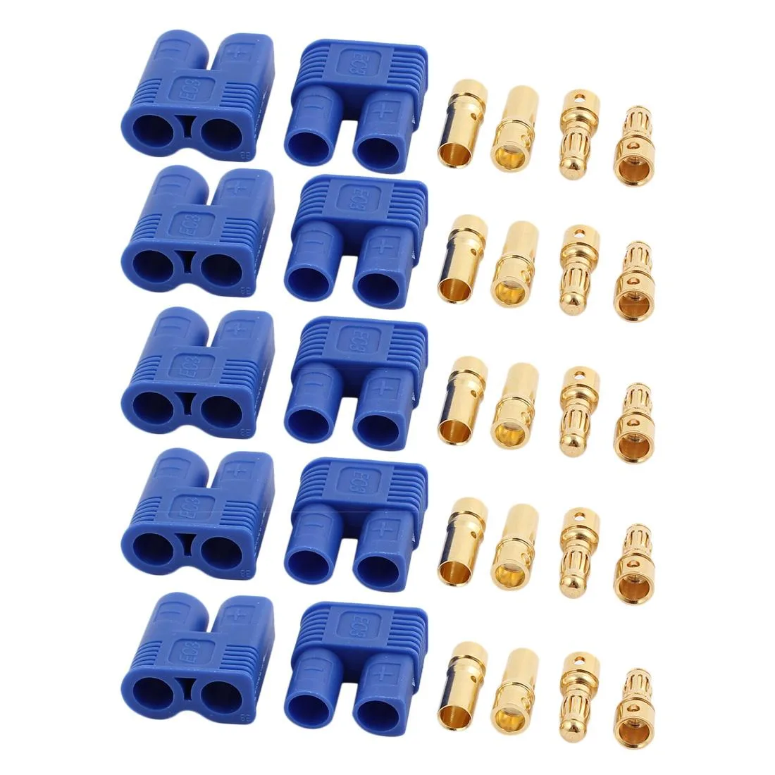 Unique-Bargains Unique-Bargains 5 Pairs EC3 3mm Banana Connectors RC Accessory — product photo