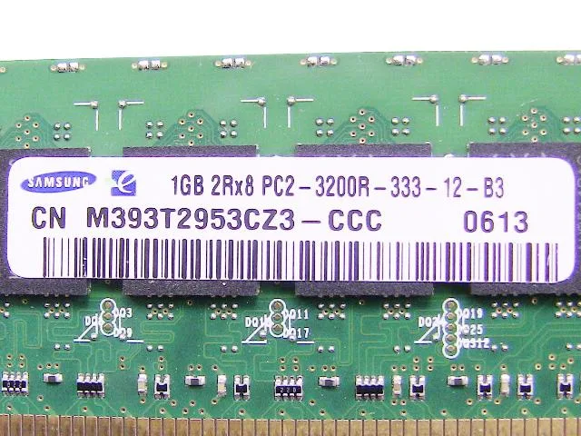 DELL DELL DDR2 400Mhz 1GB PC2-3200R ECC laptop RAM M393T2953CZ3-CCC — product photo