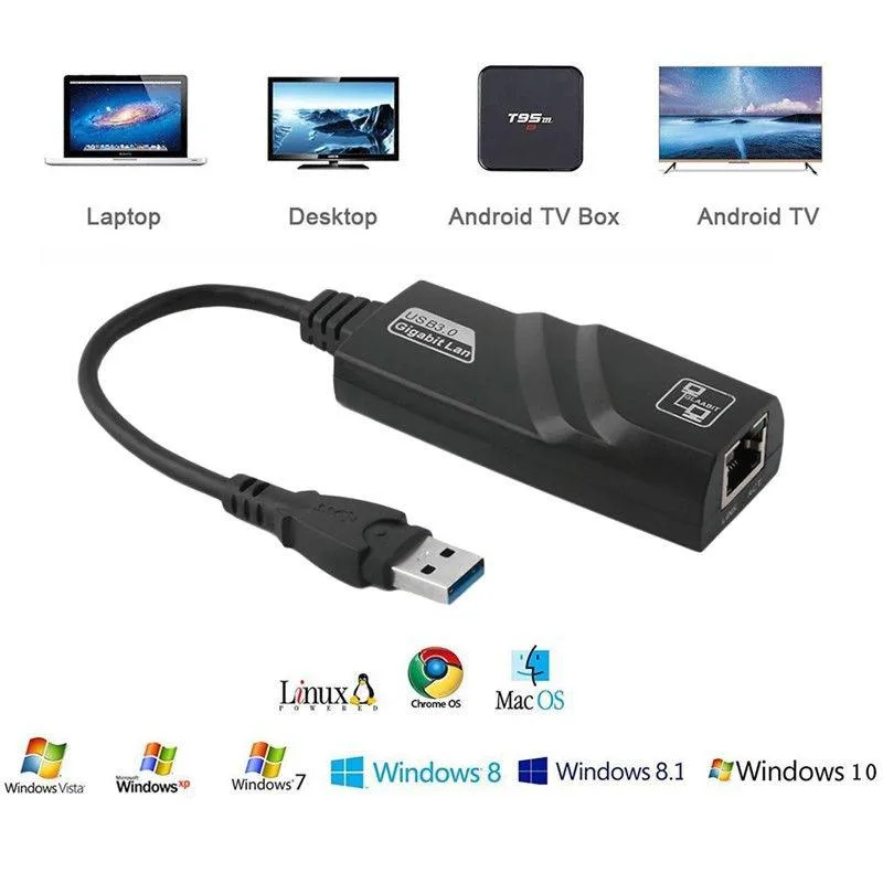 Jansicotek Jansicotek USB 3.0 to RJ45 Gigabit Network Adapter — product photo