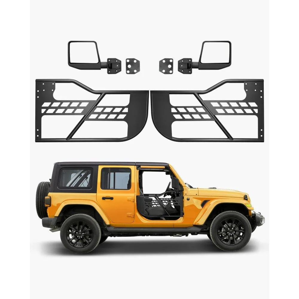VEVOR VEVOR Jeep Tube Doors 2-Door Hunting Style Fit 2018-2024 Wrangler JL 2020-2024 Gladiator JT — product photo