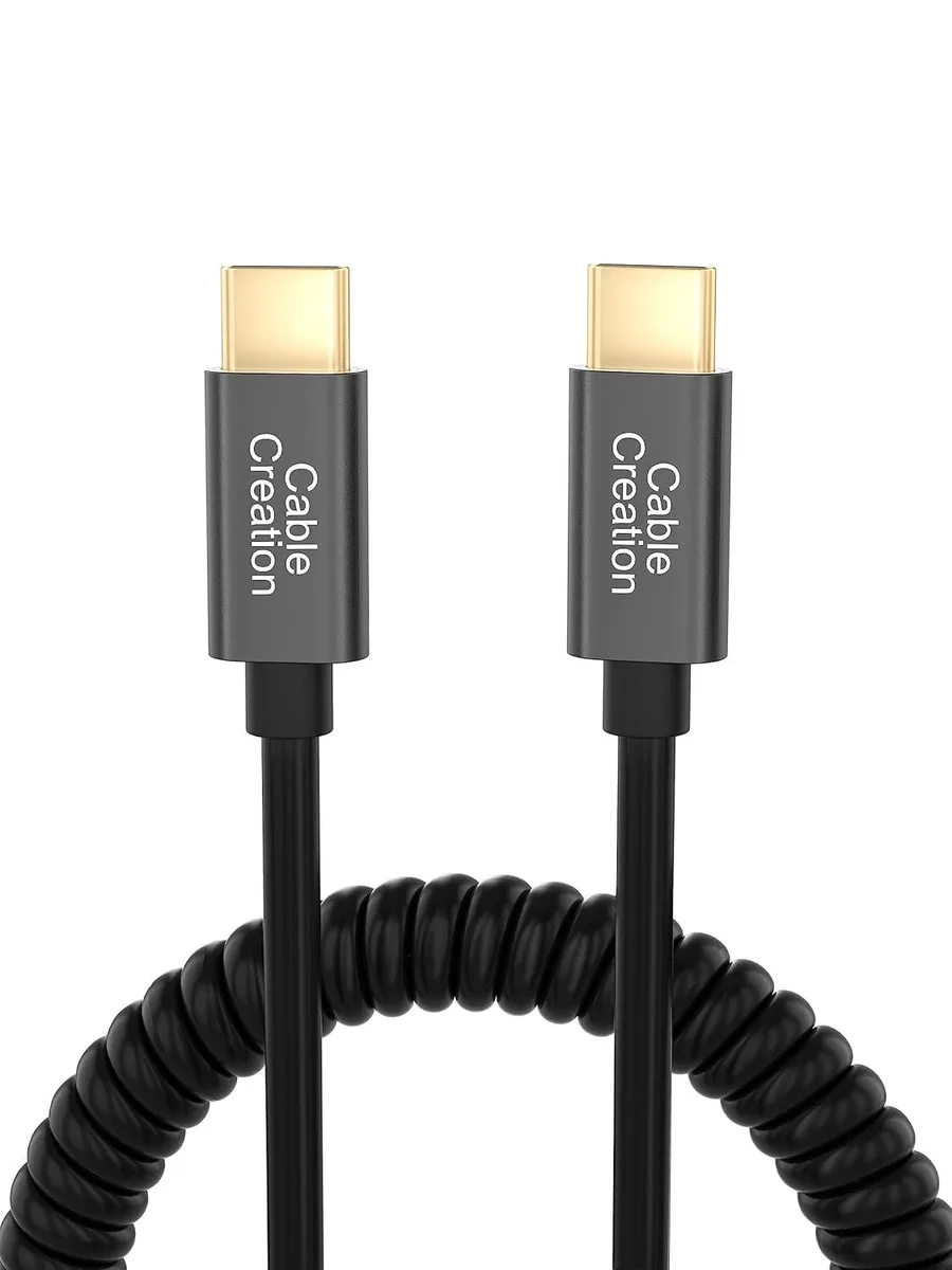 Cablesys Cablesys Coiled USB-C to USB-C Cable 1.5–5 ft 3A 60W — product photo
