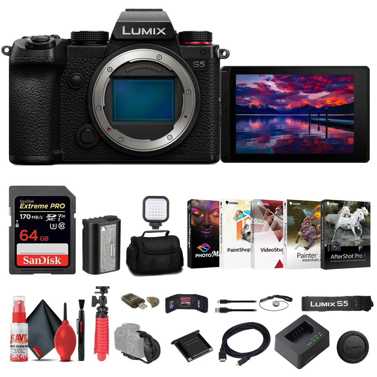 Panasonic Panasonic Lumix S5 Camera Kit with 64GB Card and Bag — product photo