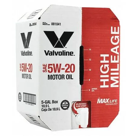 VALVOLINE VALVOLINE 881041 High Mileage Maxlife 5W-20 5 gal Box — product photo