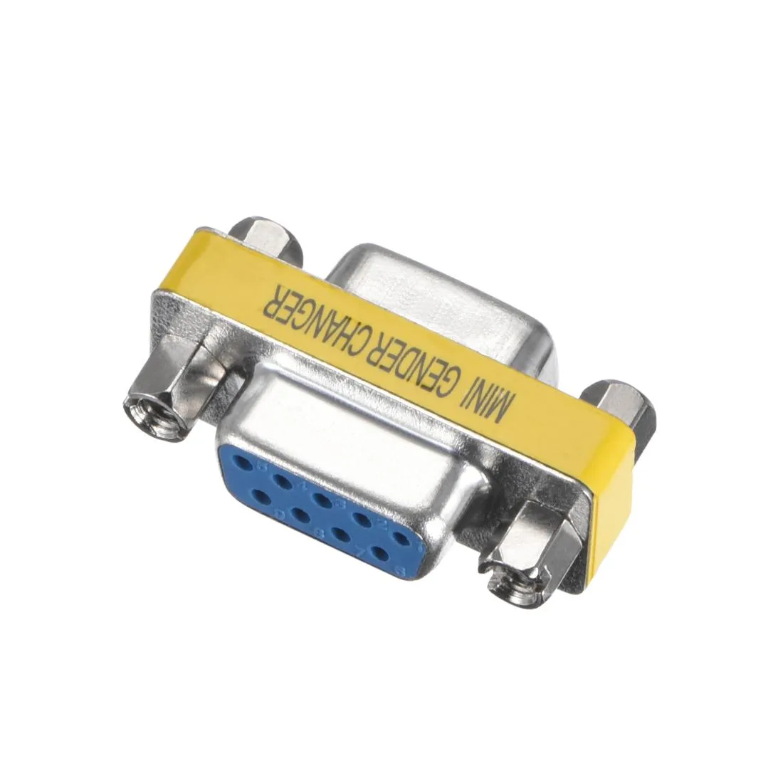 Unique-Bargains Unique-Bargains DB9 Gender Changer Female-Female 9-Pin 2-Row M3 Blue Pack of 5 — product photo