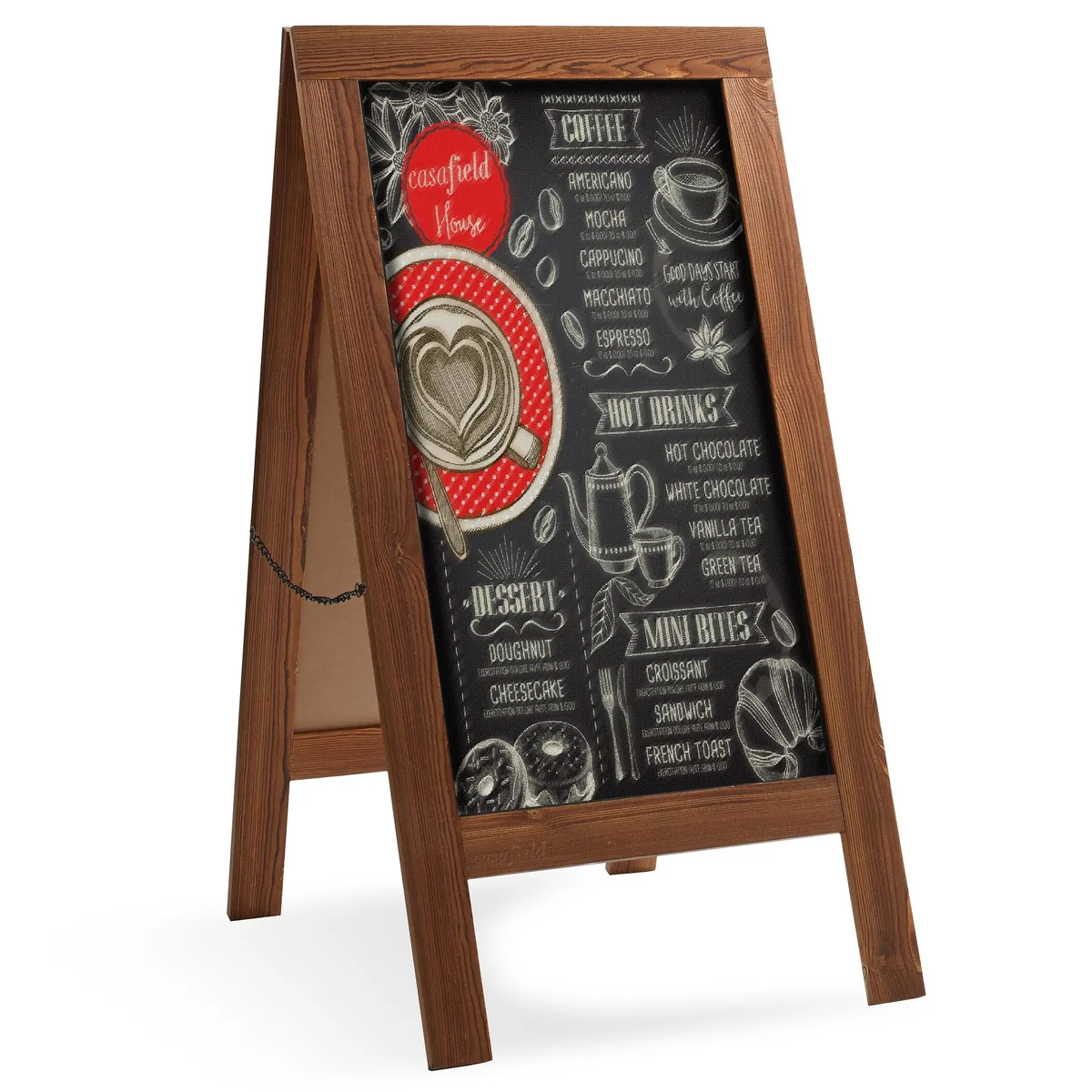 Casafield Casafield A-Frame Chalkboard Sign 40 x 20 Rustic Brown — product photo