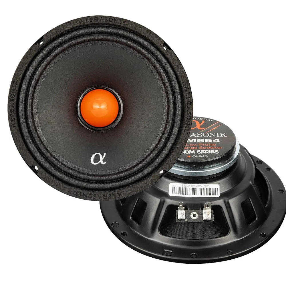 ALPHASONIK ALPHASONIK VNM654 6.5" Midrange Car Speaker Pair 300W RMS 4 Ohm — product photo