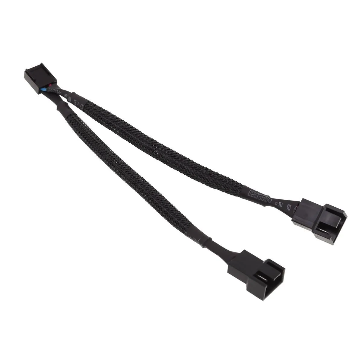 Phobya Phobya Y-Cable 4-Pin PWM to 2x 4-Pin PWM 10cm Sleeved Black 81137 — product photo