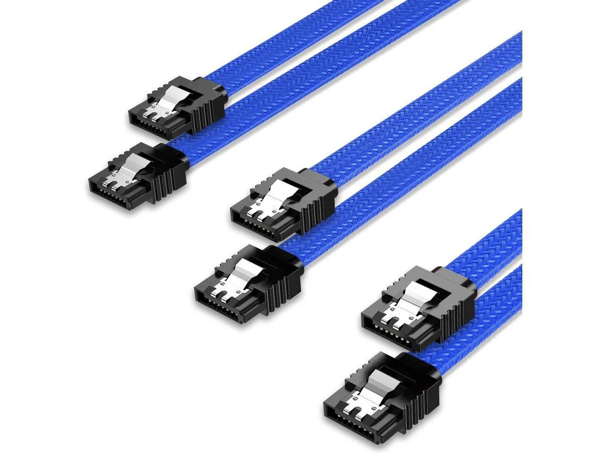 BUCIER BUCIER SATA 3.0 Cable 3-Pack 18 Inch Blue — product photo