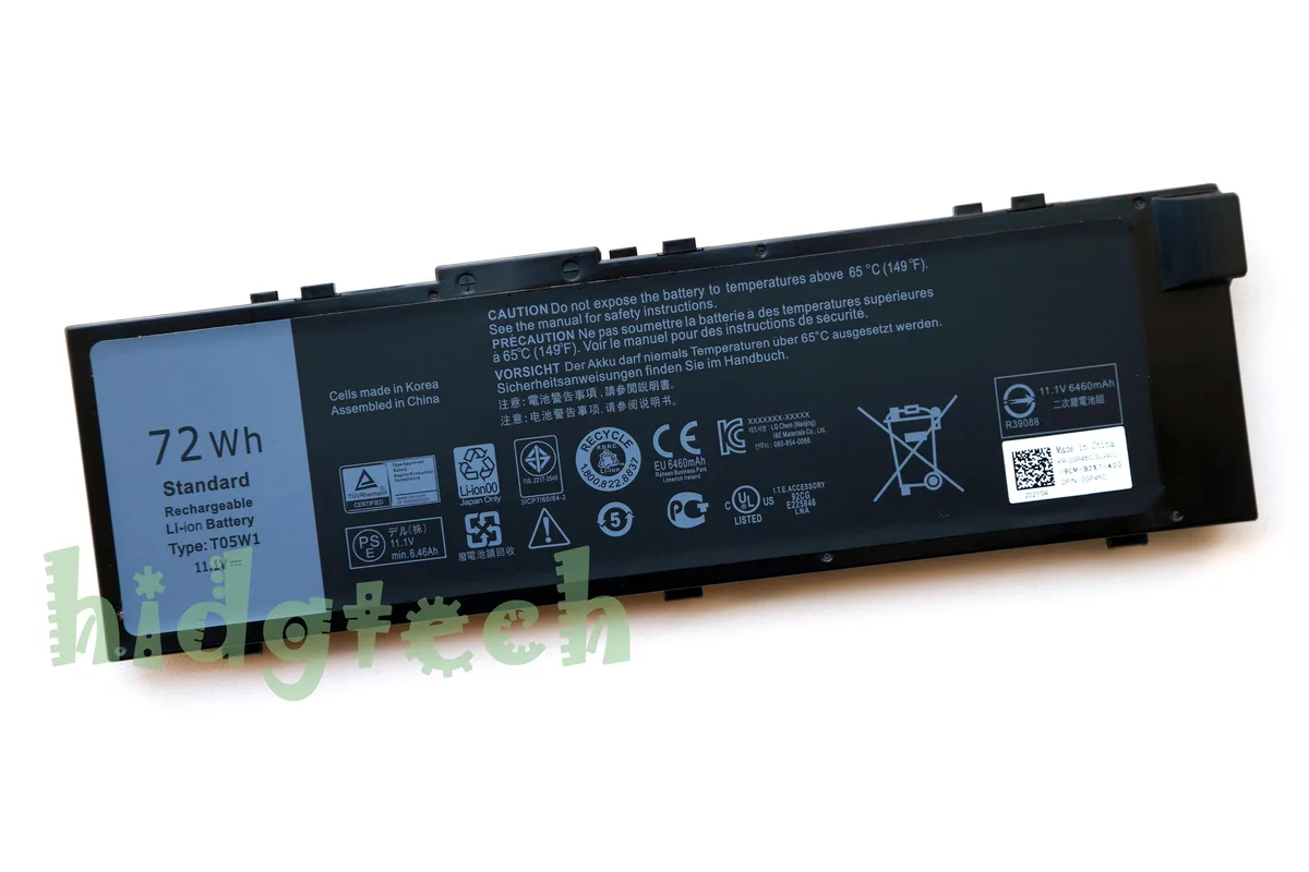 Beisite Beisite T05W1 laptop battery 11.1V 72Wh for Precision 7510 7520 7710 7720 — product photo