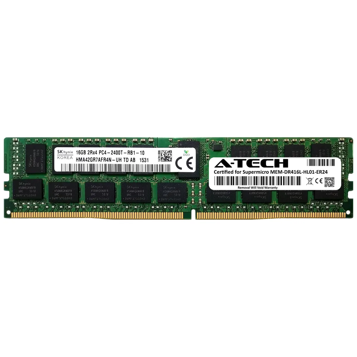 A-Tech A-Tech 16GB DDR4 2400 ECC RDIMM Supermicro Certified — product photo