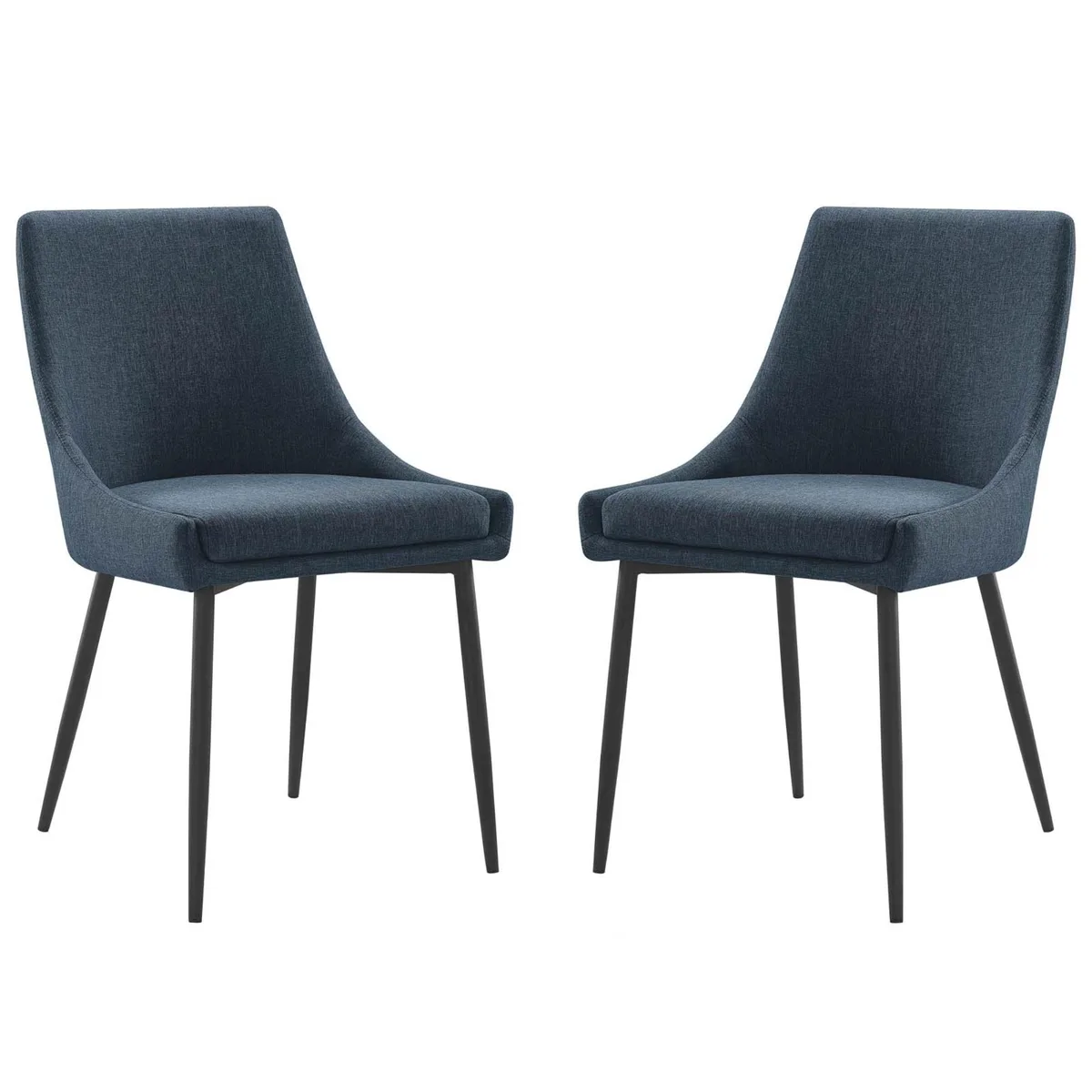 LexMod LexMod Viscount Upholstered Fabric Dining Chairs Set of 2 — product photo