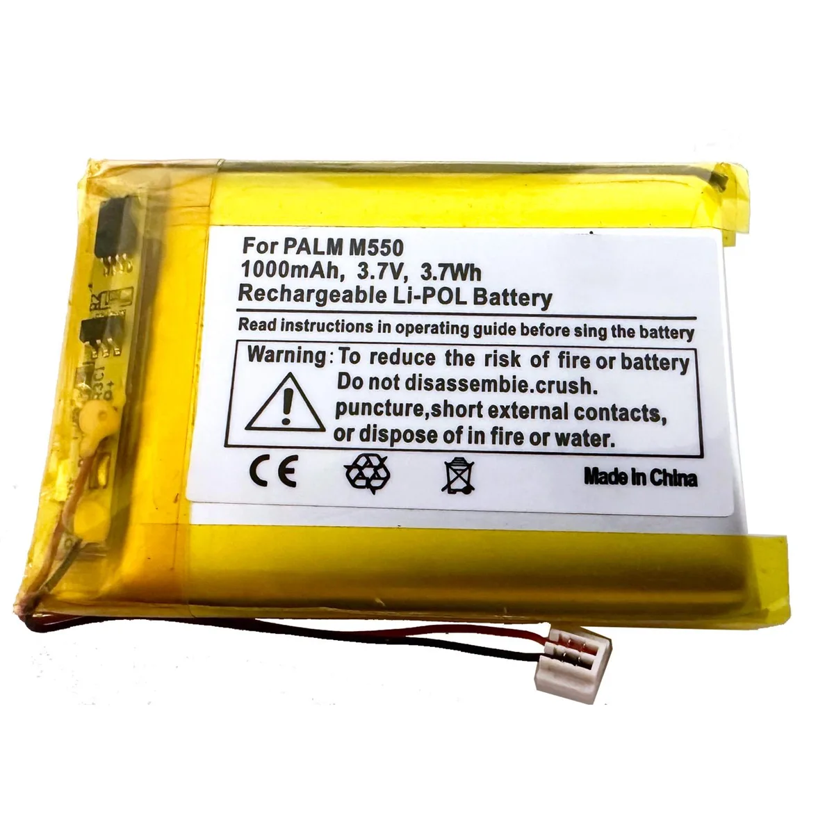 Centenex Electronics Centenex Electronics Battery for Palm Zire 31 71 72 Tungsten T1 T2 T3 HNN9008 1000 mAh handheld pcs accessory — product photo