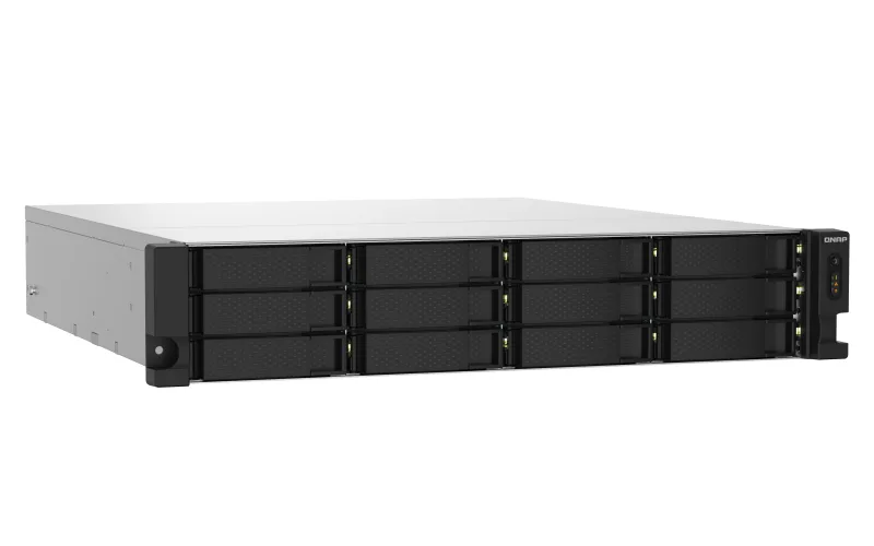 Qnap Qnap TS-1232PXU-RP-4G-US 12-Bay rackmount NAS 4GB DDR4 AL324 1.7GHz quad-core 2x10GbE 2x2.5GbE redundant PSU — product photo