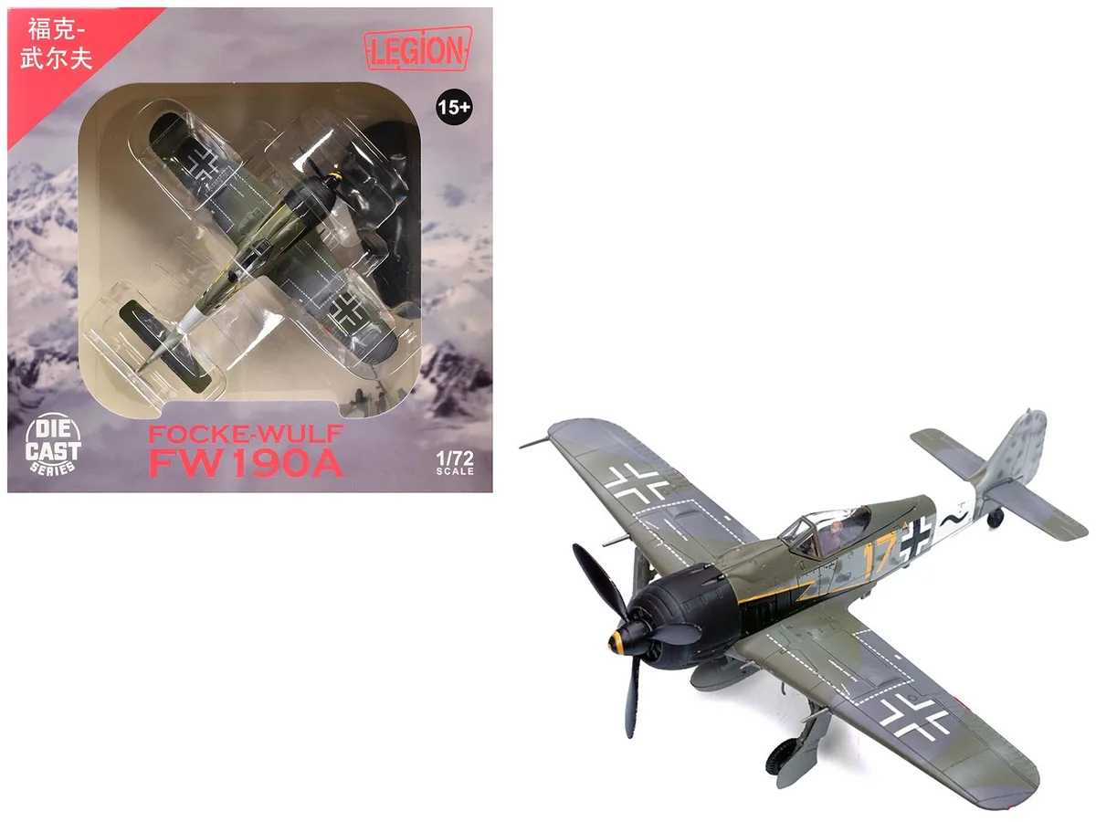 Legion Supplies Legion Supplies Focke-Wulf Fw 190A "Yellow 17 24-Victory Ace Willi Unger" 1/72 Diecast Model — product photo