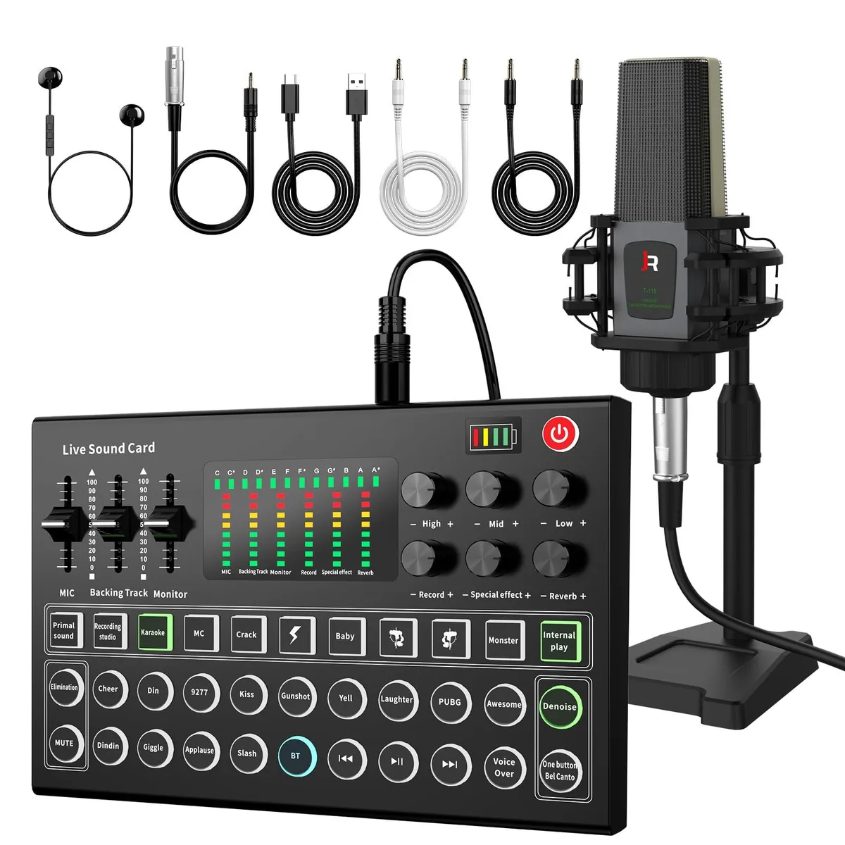  RHM M9 Podcast Equipment Bundle with Condenser Microphone &amp; Tripod — product photo