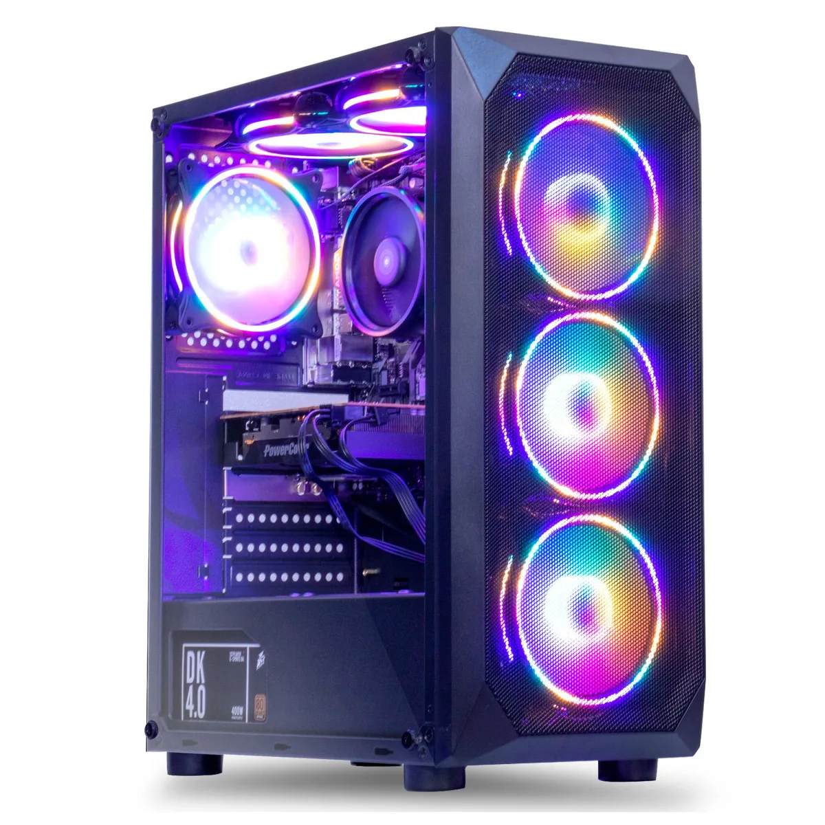 MXZ MXZ Gaming PC Desktop Computer Ryzen 5 3500X RX 580 8GB DDR4 NVME 500GB Windows 11 Pro — product photo