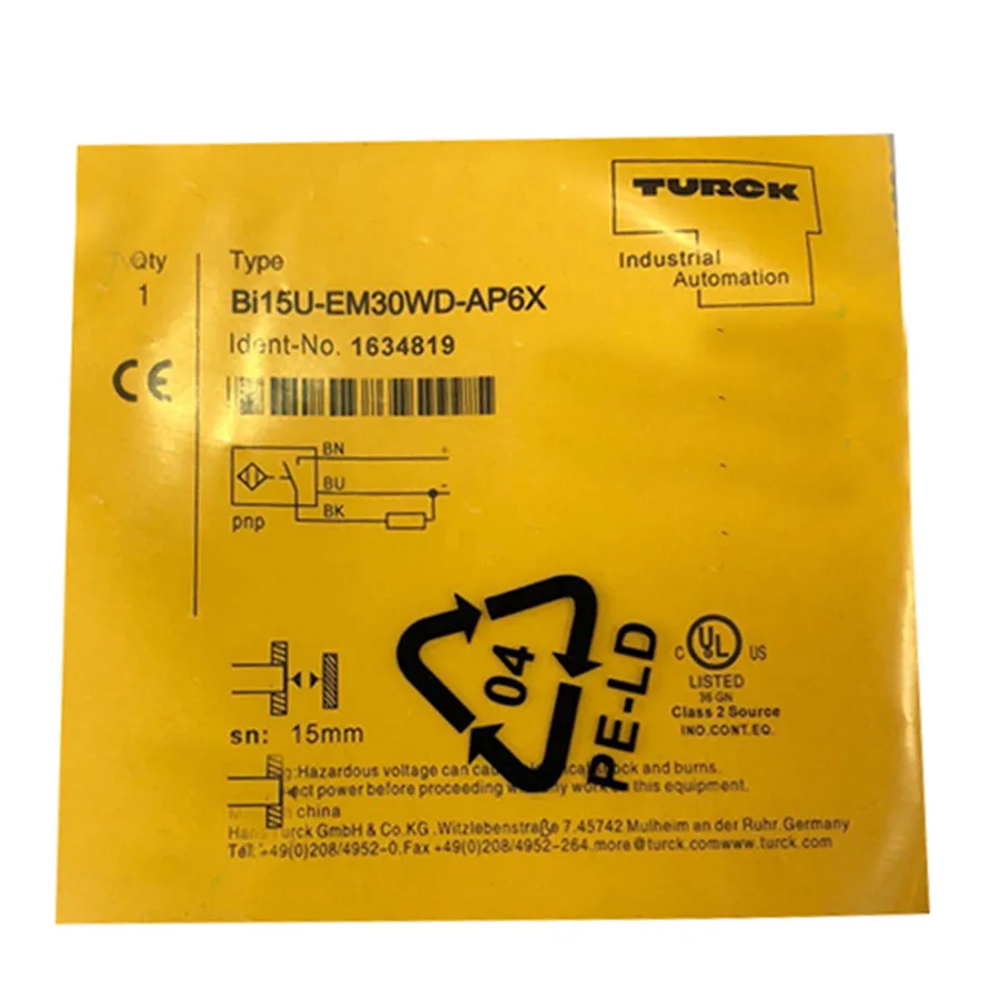 Turck Turck BI15U-EM30WD-AP6X Inductive Sensor M30×1.5 15mm 10-30VDC PNP — product photo