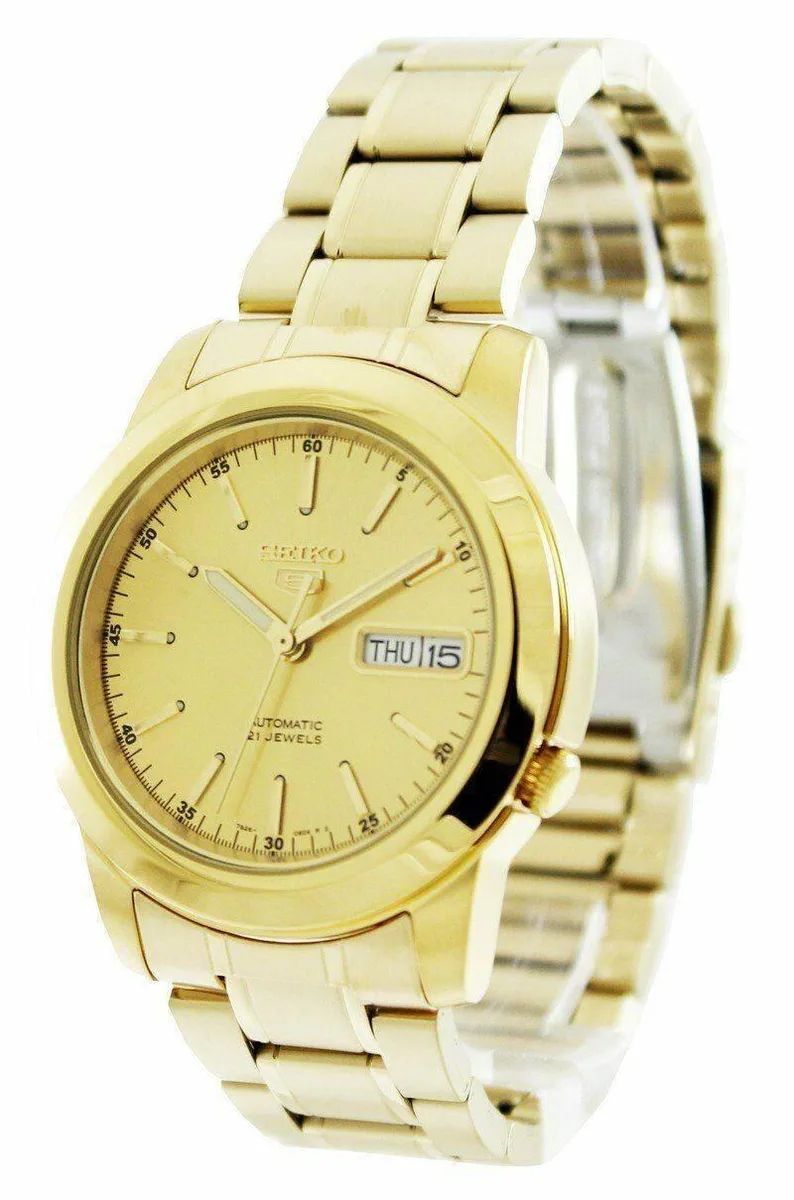 Seiko Seiko 5 SNKE56K1 Automatic Gold Tone Watch 38mm 21 Jewels — product photo