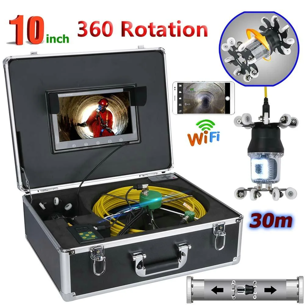 visiPower visiPower Industrial Endoscope 10" Screen 30m Cable IP68 360° Camera 800TVL — product photo